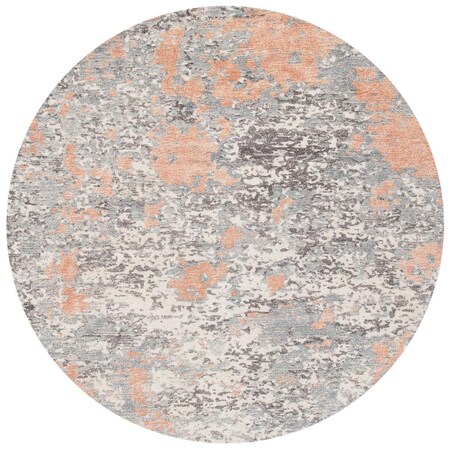 Safavieh 6 x 6 ft. Restoration Vintage Round Handmade Wool Rug Rust & Grey RVT114P-6R